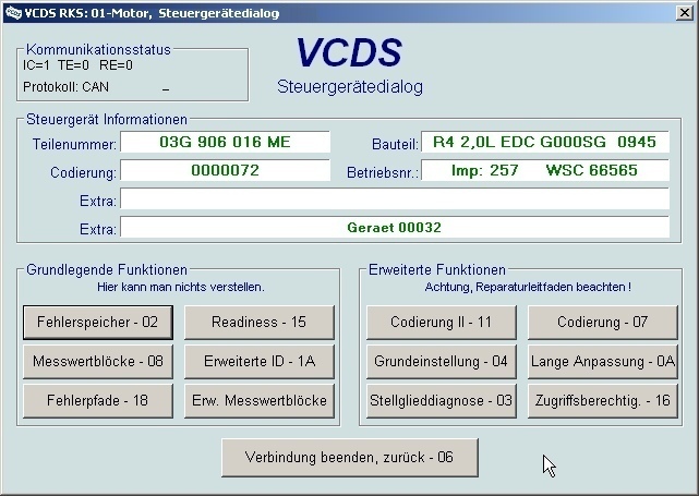 Steuergeräteinformation